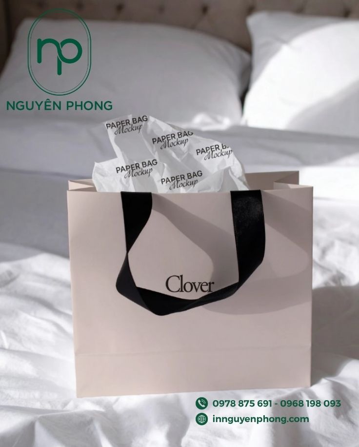 Mẫu túi giấy khách sạn đơn giản 